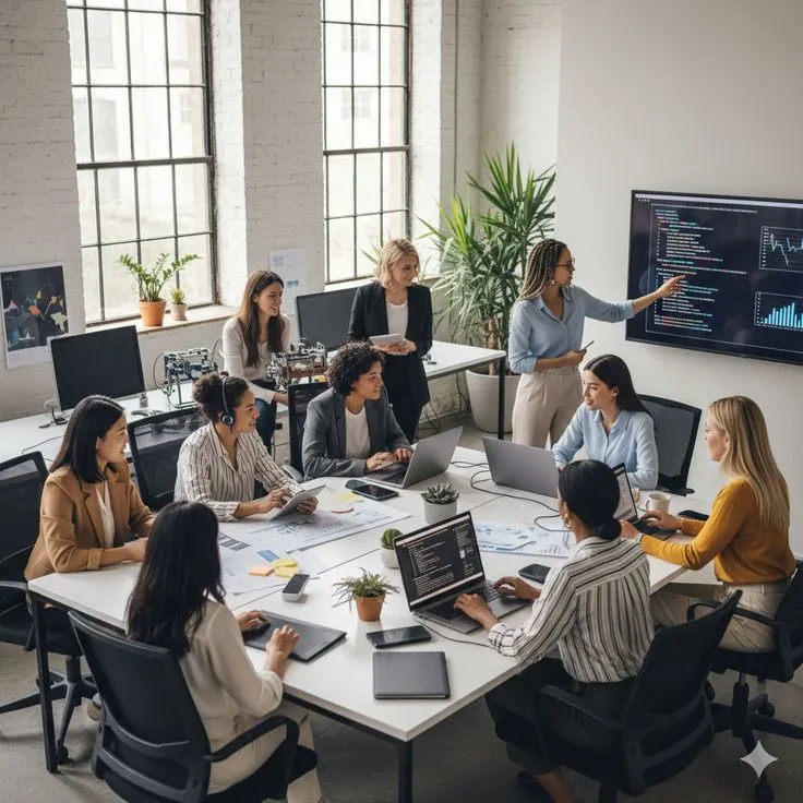 Professional consulting office environment